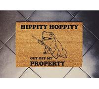Ensound Hippity Hoppity Get Off My Property Rugs,Welcome Doormat,Funny Doormat,Homeowner Door Mat,Housewarming Decor Gift,Funny Gift Halloween 30x18 Inch