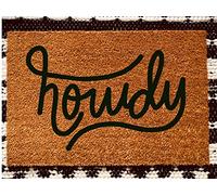 Ensound Howdy Door Mat Welcome Door Mat Absorbent Non-Slip Floor Mat Scraping Mud Mat 36x24 Inch