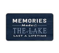 Ensound Memories Made at The Lake Last A Lifetime Entrance Door Mat 24x16 Inch Doormats Decor,Nautical Lake House Home Front Door Porch Outdoor Indoor Decorations