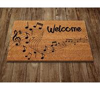Ensound Music Notes Door Mat,Music Welcome Door Mat,Funny Doormat,Welcome Outdoor Mats Gift Doormat Housewarming Gift 30x18 Inch