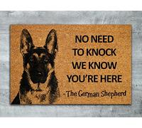 Ensound The German Shepherd Door Mat,German Shepherd We Know You are Here Spring Door Mats,Funny German Shepherd Doormat,Welcome Mats 24x16 Inch