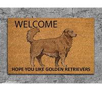 Ensound The Golden Retriever Door Mat,Welcome Hope You Like Golden Retrievers Dog Door Mats,The Golden Retrievers Outdoor Doormat 24X16 Inch