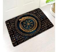 Ensound Viking Dragon Runes Doormat Comfortable Soft Rug Non-Slip Welcome Mats for Home Kitchen Washable Bathtub Shower Mats Decorative 24X16 Inch
