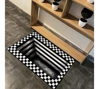 Ensound Vortex Illusion Square Doormat Comfortable Soft Rug Non-Slip Welcome Mats for Home Kitchen Washable Bathtub Shower Mats Decorative 24X16 Inch