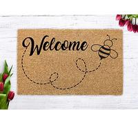 Ensound Welcome Bee Doormat,Funny Doormat,Bee Doormat,Welcome Mat,Resist Dirt and Absorbent Entrance Mat 30x18 Inch