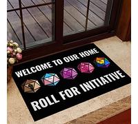 Ensound Welcome to Our Home LGBT Doormat,Novelty Flannel Floor Mat with Non-Slip Rubber,LGBT Gamer Home Decorative Welcome Doormat 36x24 Inch