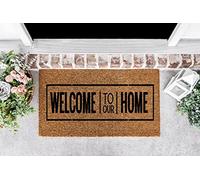Ensound Welcome to Our Home Mat Welcome Door Mat Absorbent Non-Slip Floor Mat Scraping Mud Mat 30x18 Inch