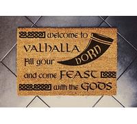 Ensound Welcome to Valhalla Doormat,Funny Doormat,Novelty Flannel Floor Mat with Non-Slip Rubber,Wedding Decor Gift 24x16 Inch