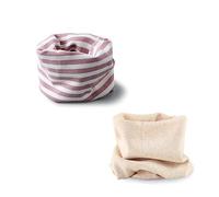 ENSTAB 2 PCS Loop Scarf Set Children Cotton Autumn Winter Scarf Baby Circle Neck Warm Girl And Boy (Girl D)