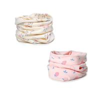 ENSTAB 2 PCS Loop Scarf Set Children Cotton Autumn Winter Scarf Baby Circle Neck Warm Girl And Boy (Girl E)