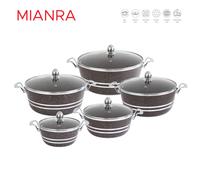 (Enstatite) Mianra Diecast Stockpot 5Pcs Set Cooking Pot