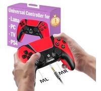 Enstixsm Game Controller for Luna Fire Stick TV PC PS4 Steam Phone Tablet, Wireless Control with 2 Back Paddles and Turbo, 1200mAh Built in Battery, Great Value Replacement for Luna Controllers, Red
