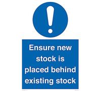 Ensure New Stock Is Placed Behind Existing Stock Sign Sign - 400x600mm - A2P