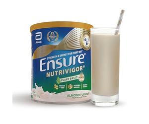 Ensure NutriVigor Nutritional Shake - Almond Flavour - 400g - Food Supplement with Protein, HMB & 27 Vitamins & Minerals - Supports Strength, Energy & Immunity - With Vitamin D, C & B
