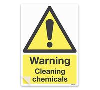 Ensure Workplace Safety with COSHH Compliant Warning Cleaning Chemicals Safety Sign - Premium Laminated Self-Adhesive Vinyl Sticker - Conforms to Safety Standards