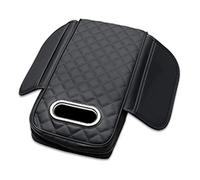 ENSXVTKM Car Armrest Cushion for Audi Q8 2018-2025,Heightening Function,Memory Foam Car Arm Rest Mat with Side Storage Bag,A-Black