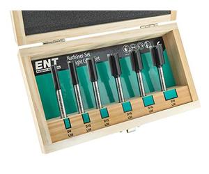 ENT 09010 6-piece Slot Cutter Set - Extra Long 90 mm - Carbide Tipped Bottom Cutter Z2+1 - Ø 8-10-12-16-18-20 mm - Shaft Ø 8 mm