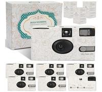 Entallor 6 Pack Disposable Cameras Bulk for Wedding with Upgraded 35mm Film, Golden Rose Single-Use Disposable Camera with Flash, ISO 400 17 Exposures for Outdoor Travel Gathering Anniversary Birthday