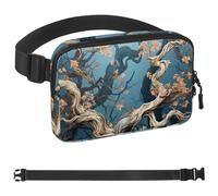 Entangled Branches and Flowers-1114 Crossbody Fanny Pack for Men&Women,Belt Bag for Travel Casual Walking Running Hiking Cycling, Multicolor, 1.5x9.0x5.9in/4x23x15cm