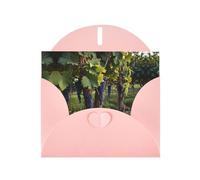 entanglement of grapevines patterns Pink Pearlescent Paper Holiday Cards 6x4 Inches - With Envelopes for Birthdays, Weddings, and Condolences