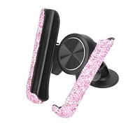 Entatial Adjustable Auto Cell Phone Mount, Firm Bling Car Phone Holders Rhinestone Anti Scratch Universal for Girls for Women for Automobile Decoration(pink)