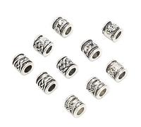 Entatial Beard Beads , Alloy Dreadlock Beads Viking Beard Beads for Hair and Beard Decoration