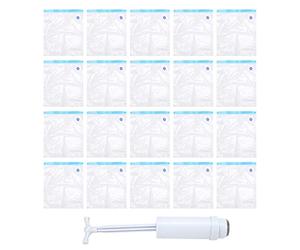 Entatial Filament Storage Bag, Filament Dryer, 20Pcs 33x30cm Plastic Resealable Compression Containers Reusable Filaments Vacuum Kit Filament Dryer Box for 3D Printer, Spool, PLA