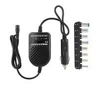Entatial Laptop Charger, 80W ABS Universal Car Laptop Charger with Status Indicate Light, 8 Interchangeable Different Tips Between 15, 16, 18, 19, 20, 22, and 24V DC