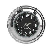 Entatial Motorcycle Accessories, Shockproof Practical Aluminum Waterproof Motorcycle Clock for Dark Night for Motorcycles With 7/8In-1In Sizes(black)