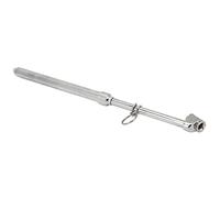 Entatial Tire Pressure Gauge, Stainless Steel Chrome Plated 30cm/11.8in Silver Air Pressure Gauge Heavy Duty for Truck