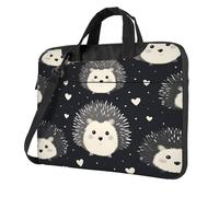 Entemne 13 Inch Laptop Bag Cute Hedgehog Pattern Laptop Sleeve Case For Women Men Lightweight Water Resistant Computer Tablet Shoulder Bag Briefcase