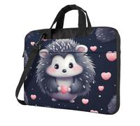 Entemne 13 Inch Laptop Bag Love Hedgehog Pattern Laptop Sleeve Case For Women Men Lightweight Water Resistant Computer Tablet Shoulder Bag Briefcase