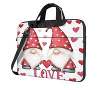 Entemne 14 Inch Laptop Bag Cute Love Gnomes Valentine'S Day Laptop Sleeve Case For Women Men Lightweight Water Resistant Computer Tablet Shoulder Bag Briefcase