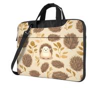 Entemne 15.6 Inch Laptop Bag Fall Leaves Hedgehog Laptop Sleeve Case For Women Men Lightweight Water Resistant Computer Tablet Shoulder Bag Briefcase