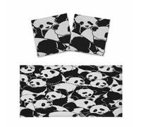 Entemne 2 Pcs Fluorescent Light Covers Cute Chinese Pandas Bears Magnetic Ceiling Light Diffuser Filter Glare-Reducing for Classroom Office Home Lighting, 120x60cm