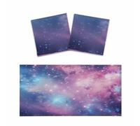 Entemne 2 Pcs Fluorescent Light Covers Fantasy Galaxy Nebula Magnetic Ceiling Light Diffuser Filter Glare-Reducing for Classroom Office Home Lighting, 120x60cm