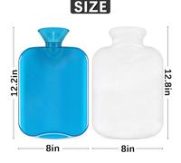 Entemne 2L Hot Water Bottle Ocean Orca Whale Jumping Art Hot Water Bag with Cover Reusable Therapy Bag for Pain Relief Menstrual Cramps, Muscle Soreness Winter Warmth Gift