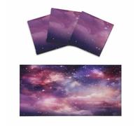 Entemne 3 Pcs Fluorescent Light Covers Galaxy Starry Sky Nebula Magnetic Ceiling Light Diffuser Filter Glare-Reducing for Classroom Office Home Lighting, 120x60cm