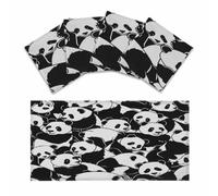 Entemne 4 Pcs Fluorescent Light Covers Cute Chinese Pandas Bears Magnetic Ceiling Light Diffuser Filter Glare-Reducing for Classroom Office Home Lighting, 120x60cm