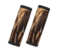 Entemne African Animal Wild Elephant Luggage Handle Wraps 2 Pack Luggage Identifiers for Suitcase Soft Neoprene Handle Covers for Trolley Door Handles Grip Travel Accessories