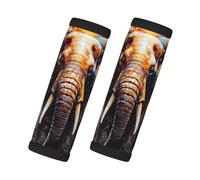 Entemne African Elephant Graffiti Painting Luggage Handle Wraps 2 Pack Luggage Identifiers for Suitcase Soft Neoprene Handle Covers for Trolley Door Handles Grip Travel Accessories