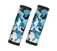 Entemne Blue Brown Camo Pattern Luggage Handle Wraps 2 Pack Luggage Identifiers for Suitcase Soft Neoprene Handle Covers for Trolley Door Handles Grip Travel Accessories