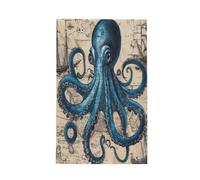 Entemne Blue Octopus Vintage Marine Ship Tea Towel for Kitchen Absorbent Waffle Teatowels Microfiber Hand Towel Quick Drying Dishcloths for Housewarming Gift New Home Decor, 16x26 In
