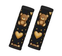 Entemne Brown Bear Star Hearts Luggage Handle Wraps 2 Pack Luggage Identifiers for Suitcase Soft Neoprene Handle Covers for Trolley Door Handles Grip Travel Accessories