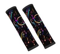 Entemne Car Seat Belt Covers Abstract Crooked Musical Note Seat Belt Comfort Pads For Kids Adults Men Women Soft Seatbelt Cushion Shoulder Strap Pads For Bags, 2 Pcs