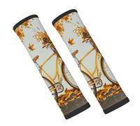 Entemne Car Seat Belt Covers Autumn Maple Pumpkins Bike Art Seat Belt Comfort Pads For Kids Adults Men Women Soft Seatbelt Cushion Shoulder Strap Pads For Bags, 2 Pcs