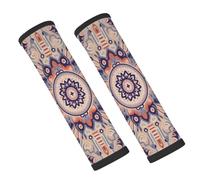 Entemne Car Seat Belt Covers Boho Mandala Flower Retro Seat Belt Comfort Pads For Kids Adults Men Women Soft Seatbelt Cushion Shoulder Strap Pads For Bags, 2 Pcs