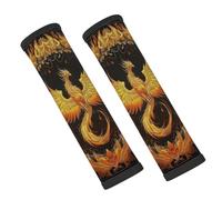Entemne Car Seat Belt Covers Cool Fire Phoenix Art Seat Belt Comfort Pads For Kids Adults Men Women Soft Seatbelt Cushion Shoulder Strap Pads For Bags, 2 Pcs