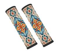 Entemne Car Seat Belt Covers Ethnic Mandala Vintage Patchwork Seat Belt Comfort Pads For Kids Adults Men Women Soft Seatbelt Cushion Shoulder Strap Pads For Bags, 2 Pcs