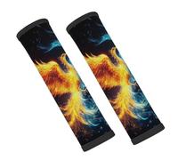 Entemne Car Seat Belt Covers Ice Fire Phoenix Art Painting Seat Belt Comfort Pads For Kids Adults Men Women Soft Seatbelt Cushion Shoulder Strap Pads For Bags, 2 Pcs
